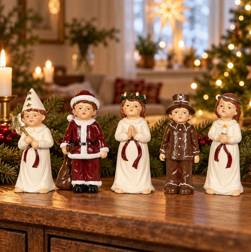 Luciatåg med 5 figurer - A Lot Decoration