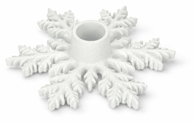 Ljusstake Snöflinga, vit - A Lot Decoration