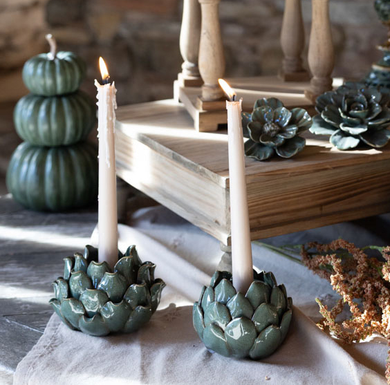 Ljuslykta Hildur, grön - A Lot Decoration