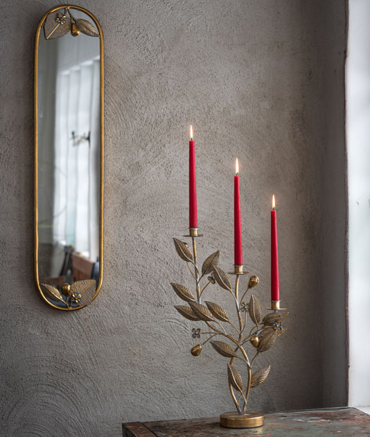 Ljusstake Knoppar, guldfärgad - A Lot Decoration