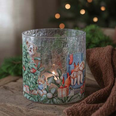 Ljuslykta Christmas Saga, från Majas lyktor säljs till förmån för Barncancerfonden
