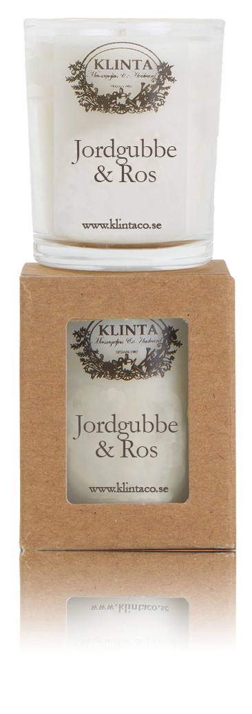 UTGÅTT Massageljus/Doftljus Jordgubbe & Ros - Klinta