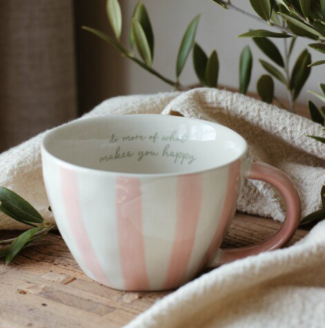 Mugg What makes you happy från Majas lyktor säljs till förmån för Barncancerfonden