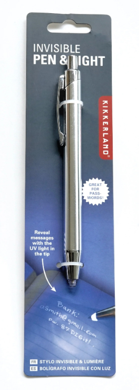 Penna med osynligt bläck 