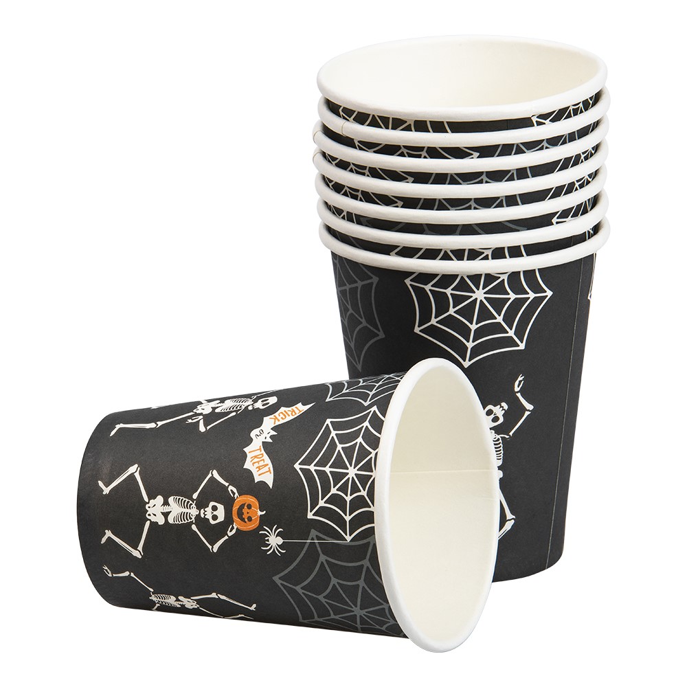 Pappersmuggar Halloween Dansande Skelett 8-pack