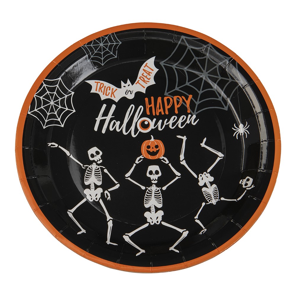 Papperstallrikar Halloween Dansande Skelett 8-pack