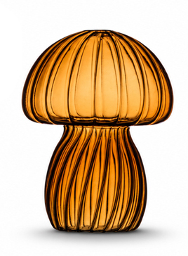 Glasdekoration Svamp, bärnstensfärg - Wikholm Form