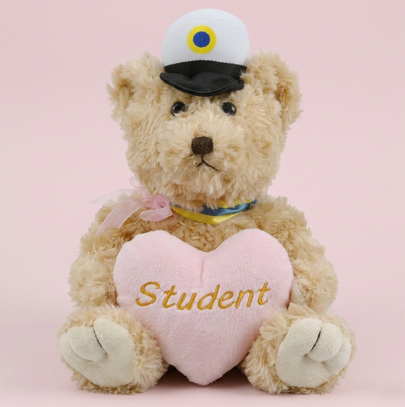 Studentnalle med rosa hjärta