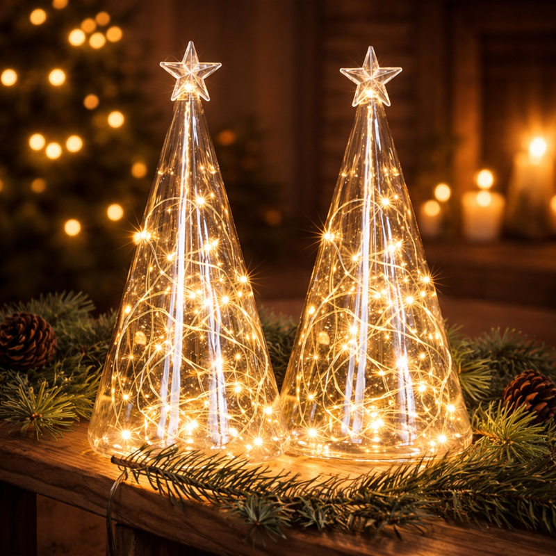 Glasgran med LED-belysning - Räder