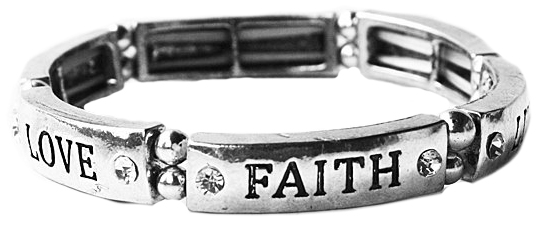 Love, faith, live, hope, armband frn Odahl Design 