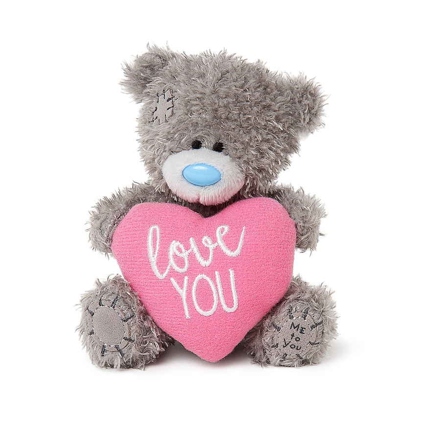 Nalle 10cm med rosa hjärta "Love You" - Me to you • Pryloteket