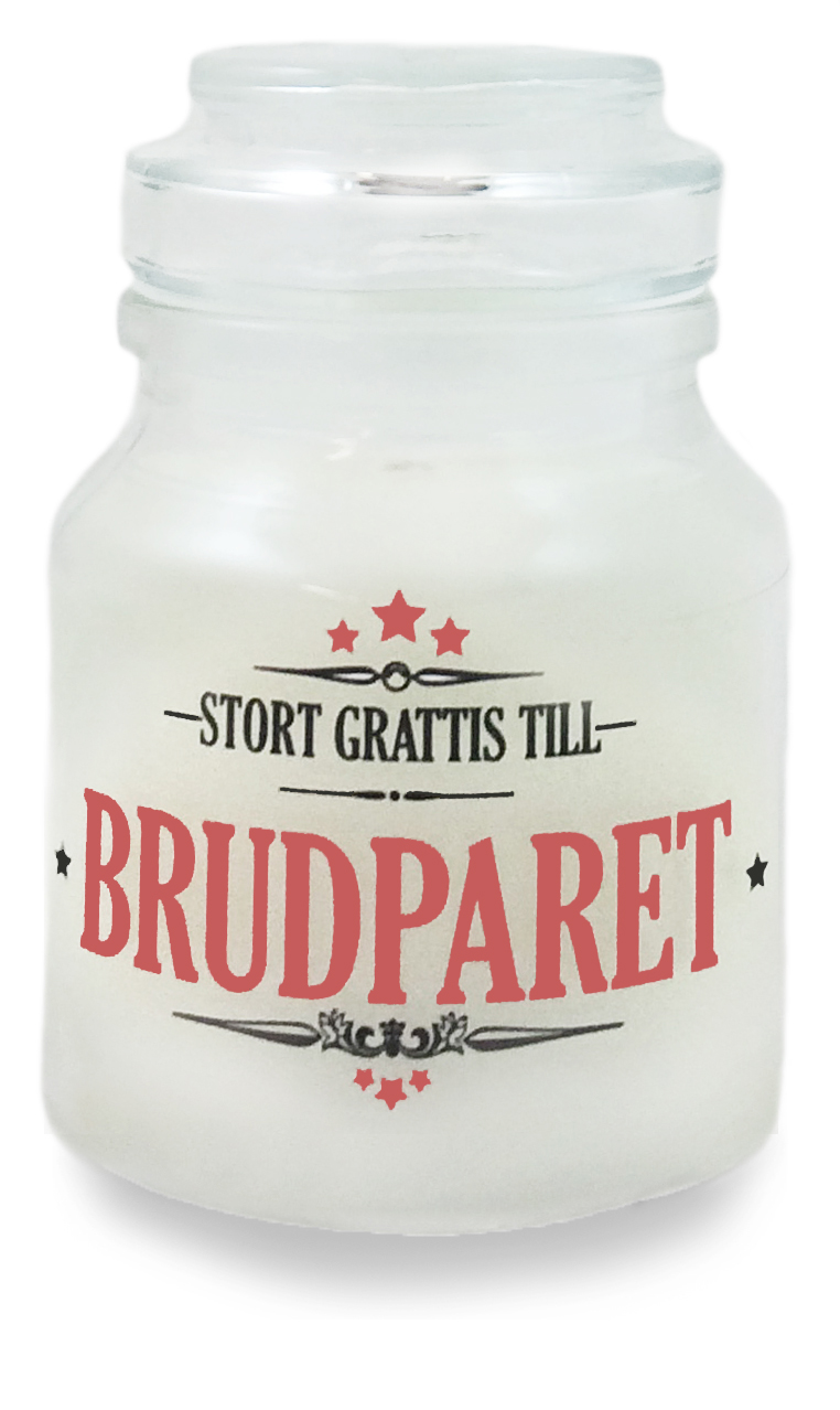 Stort grattis till brudparet - Budskapsljus