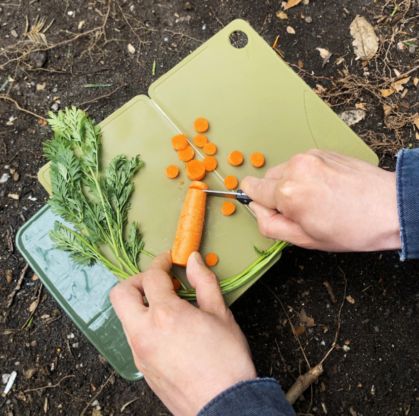 Vikbar skärbräda för camping, husvagn, stranden