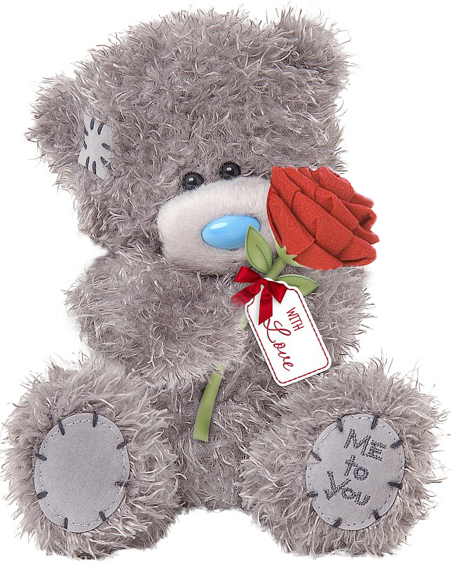 Nalle håller en ros, 15cm - Me To You (Miranda Nallar)