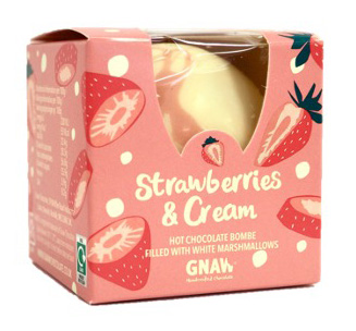 Gnaw Hot Choc Bomb (Jordgubb och vit choklad) - varm choklad