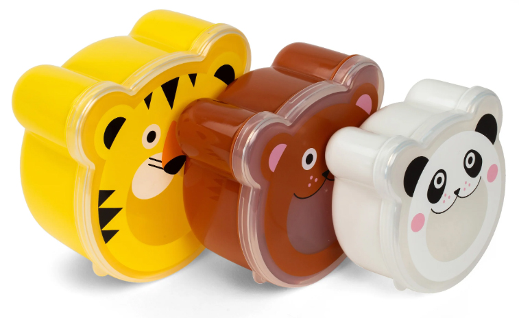 Snack Box 3-pack för barn (fruktburkar, mellanmålsburkar) 