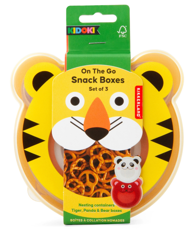 Snack Box 3-pack för barn (fruktburkar, mellanmålsburkar) 