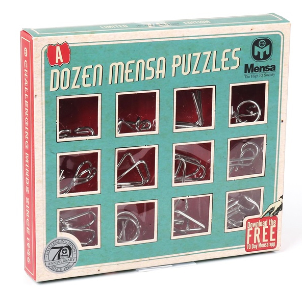 Mensa IQ Pussel metall (12 i 1) • Pryloteket