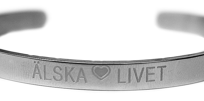 Älska Livet, armband (stål) från Odahl Design