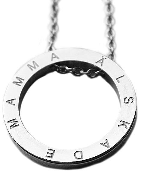 Älskade mamma, halsband (stål) från Odahl
