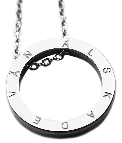 Älskade Vän, halsband (stål) från Odahl