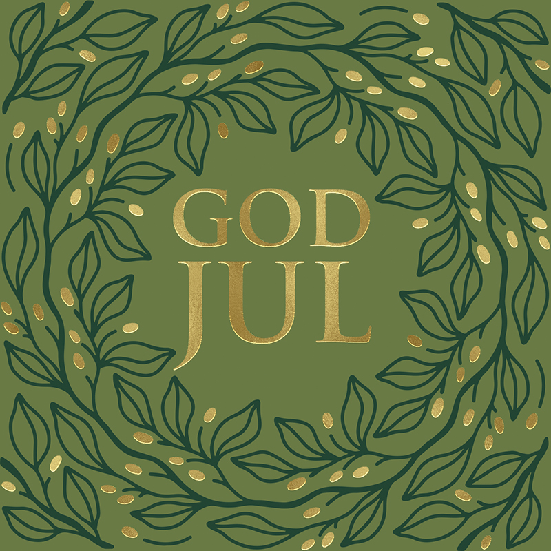 Kort God Jul (folierad)