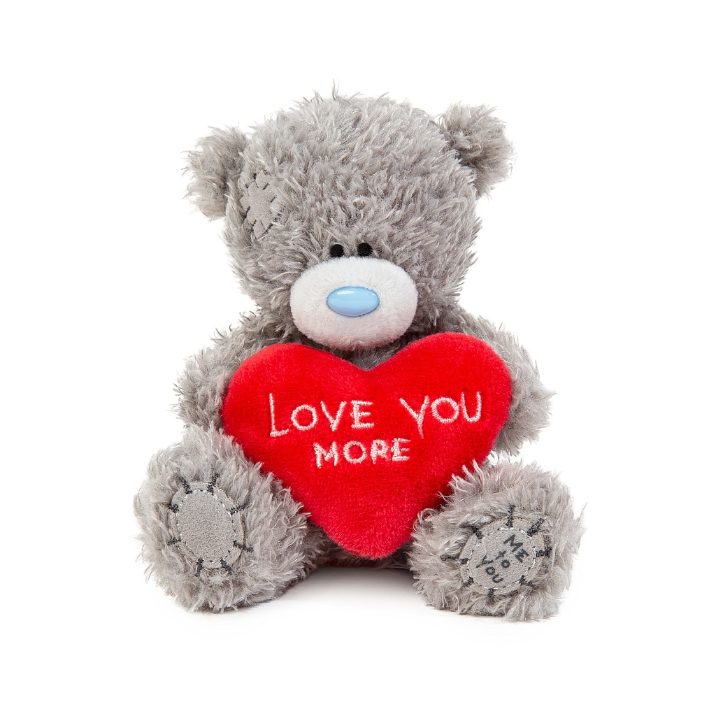 Nalle 10cm med rtt hjrta Love You More - Me to you (Mirandanalle)