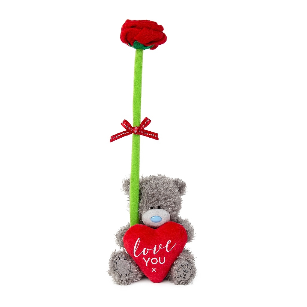 Nalle 10cm med hjärta och ros (presentask) - Me to you (Mirandanalle)