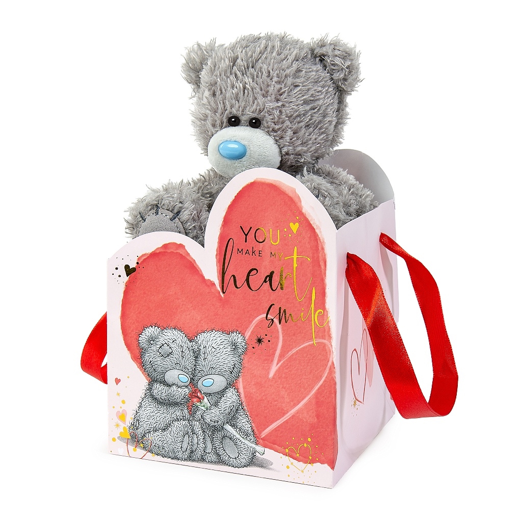 Nalle i presentpåse Heart smile, 13cm - Me to you (Miranda nalle)