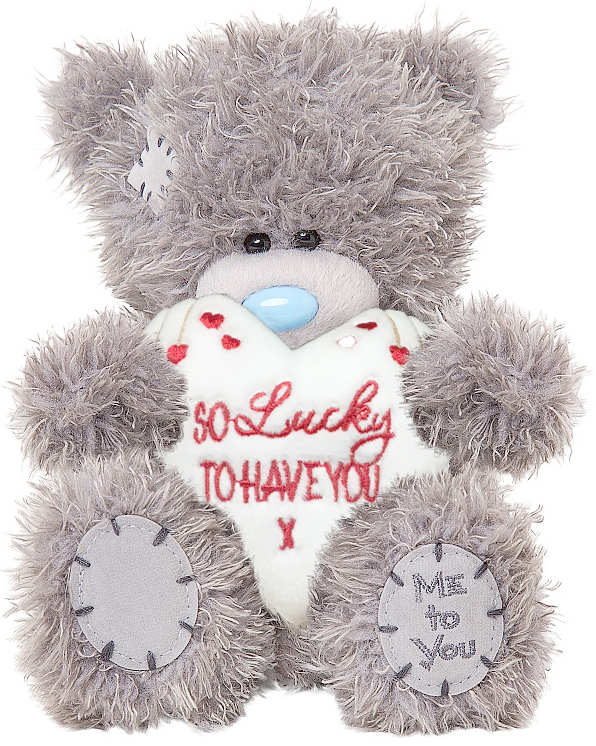 Nalle So lucky to have you på vitt hjärta, 15cm - Me To You (Miranda Nallar)