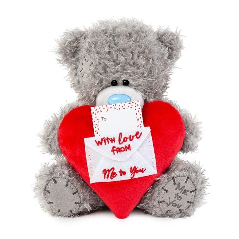 Nalle med rtt fluffigt hjrta, 15cm - Me to you, Miranda nalle 