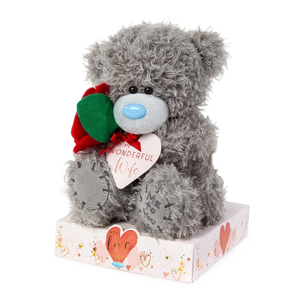 Nalle med ros Wonderful Wife, 15cm - Me to you (Miranda nalle)