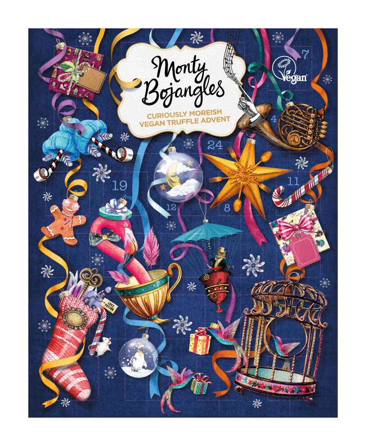 Chokladkalender Winter Wonderland Vegan (blå) - Monty Bojangles 