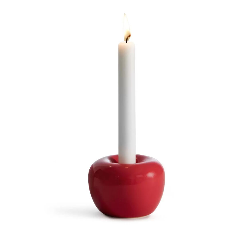 Ljusstake Applestor (Röd) - Born in Sweden