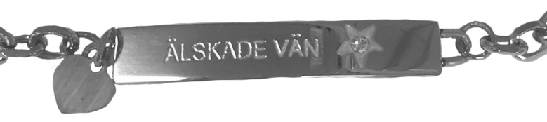 Älskade vän, armband (stålkedja) från Odahl Design