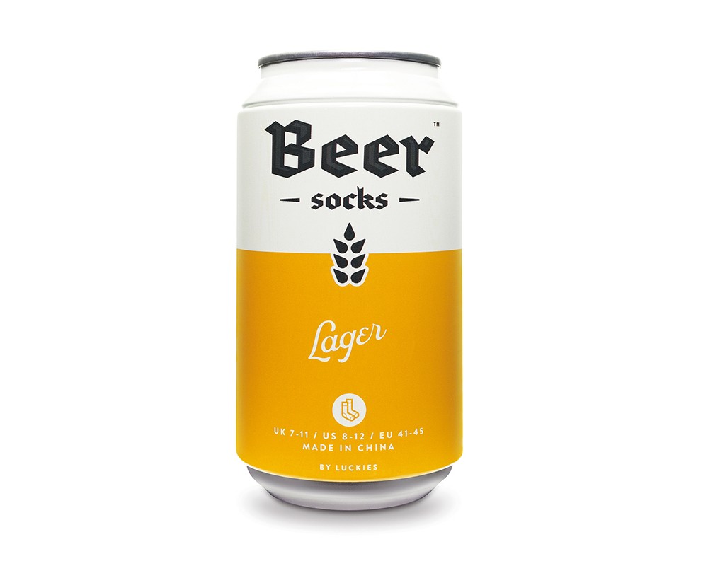 Beer Socks - Ölburk med sockar (Lager (Gul)) • Pryloteket