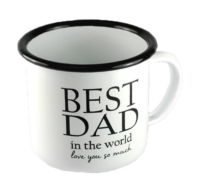 Mugg Best Dad, emaljmugg