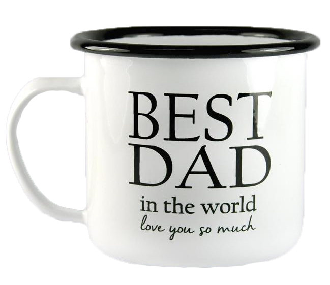 Mugg Best Dad, emaljmugg