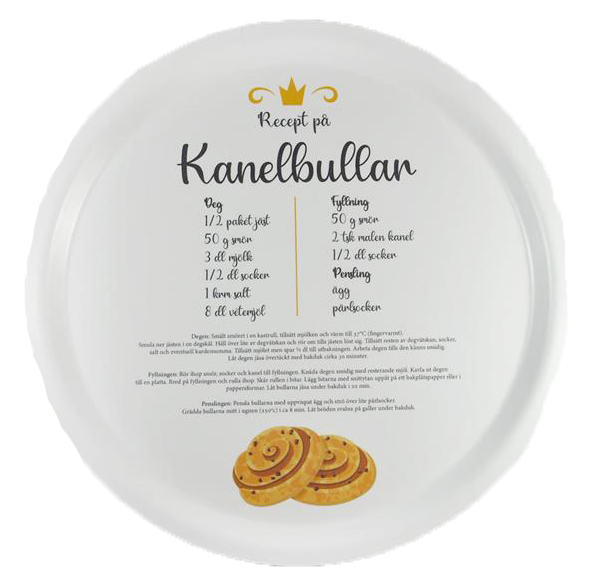 Bricka Kanelbullar, rund 31cm