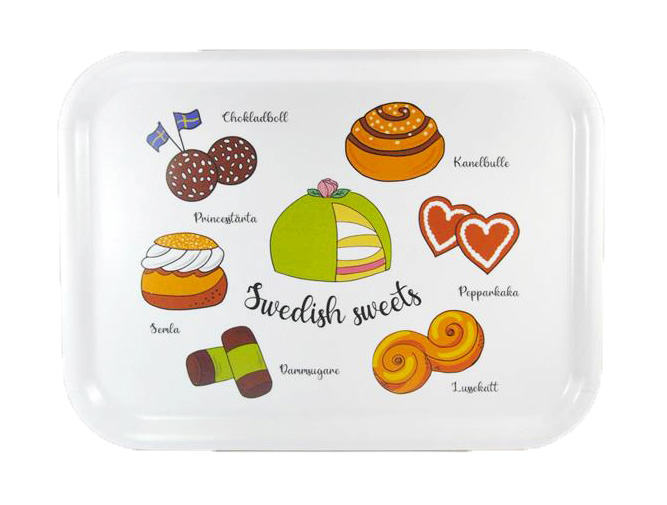 Bricka Swedish Fika, 27x20cm