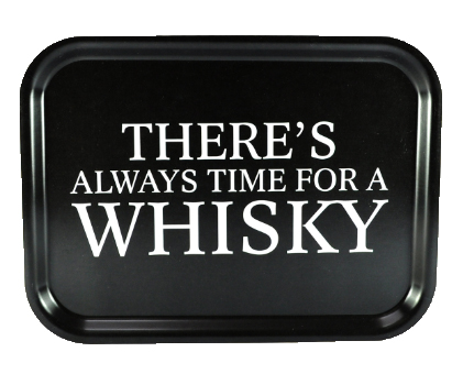 Bricka "Time for a whisky" (27x20cm) • Pryloteket