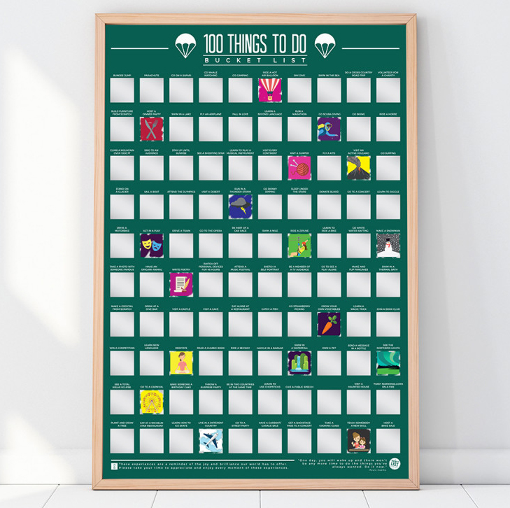 Affisch Bucketlist 100 Things to do • Pryloteket