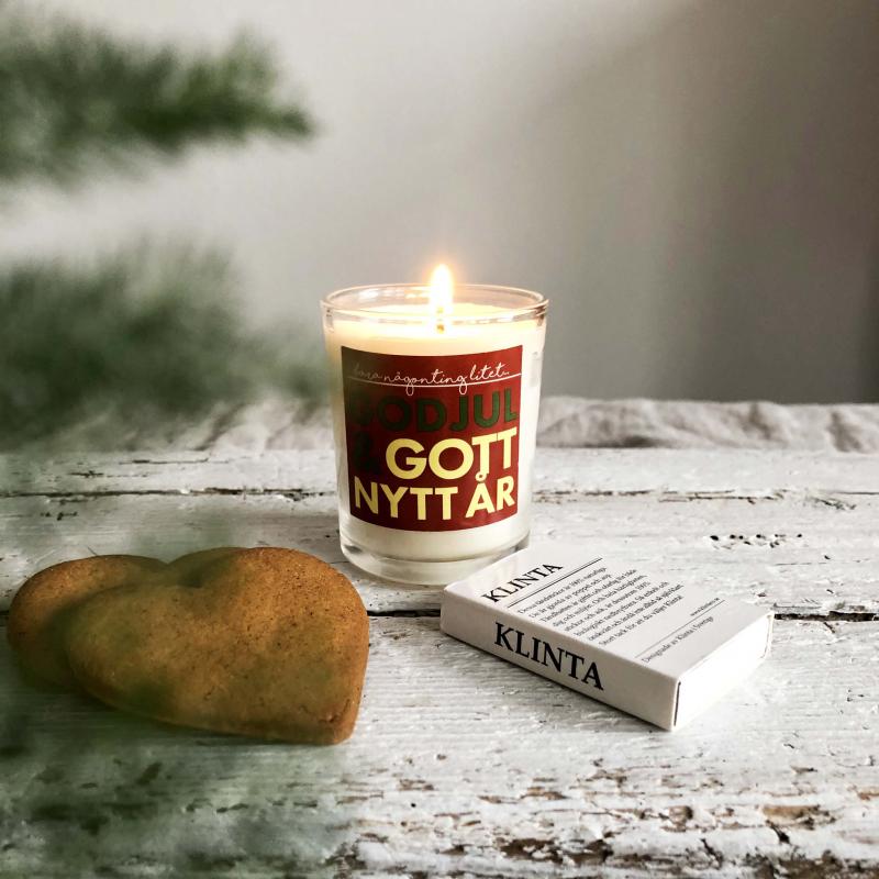 Budskapsljus God Jul & Gott Nytt År från Klinta