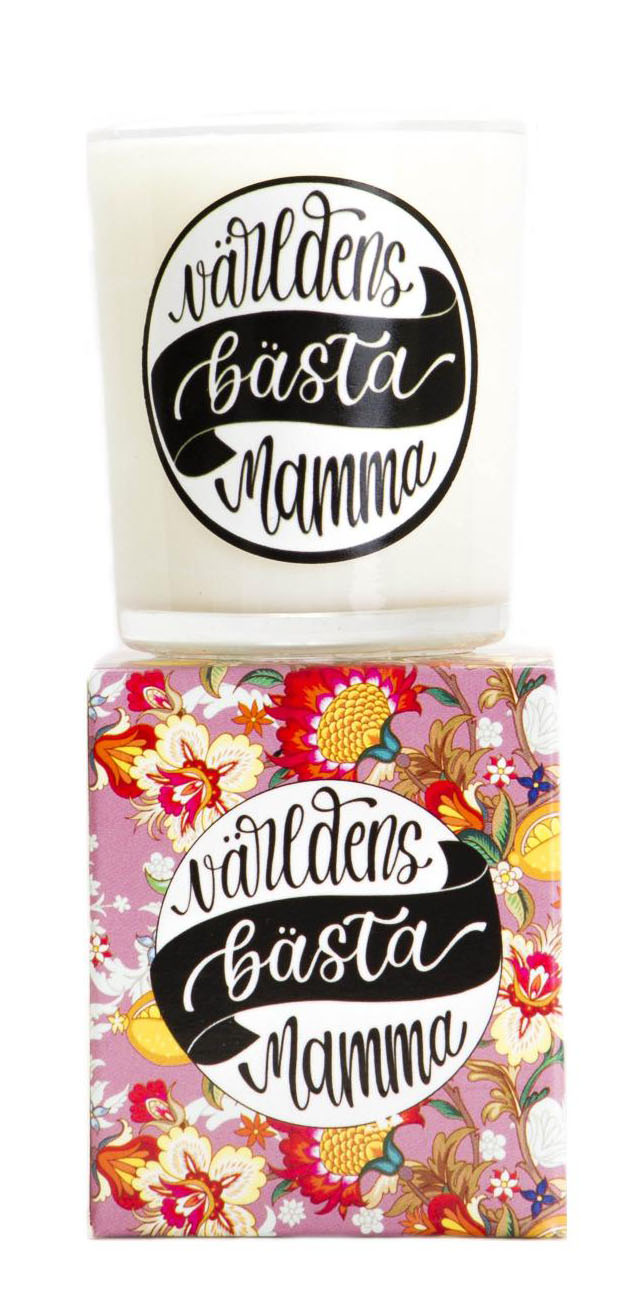 Budskapsljus Mamma - Klinta • Pryloteket