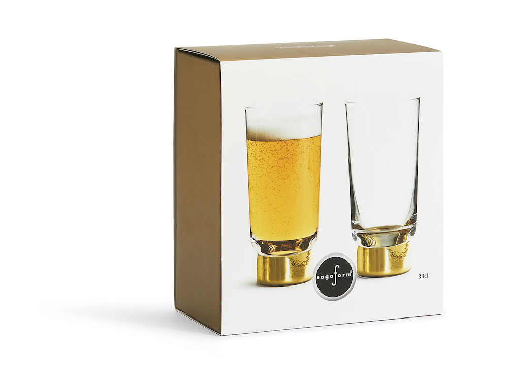 Club ölglas guldfot, 2-pack från Sagaform