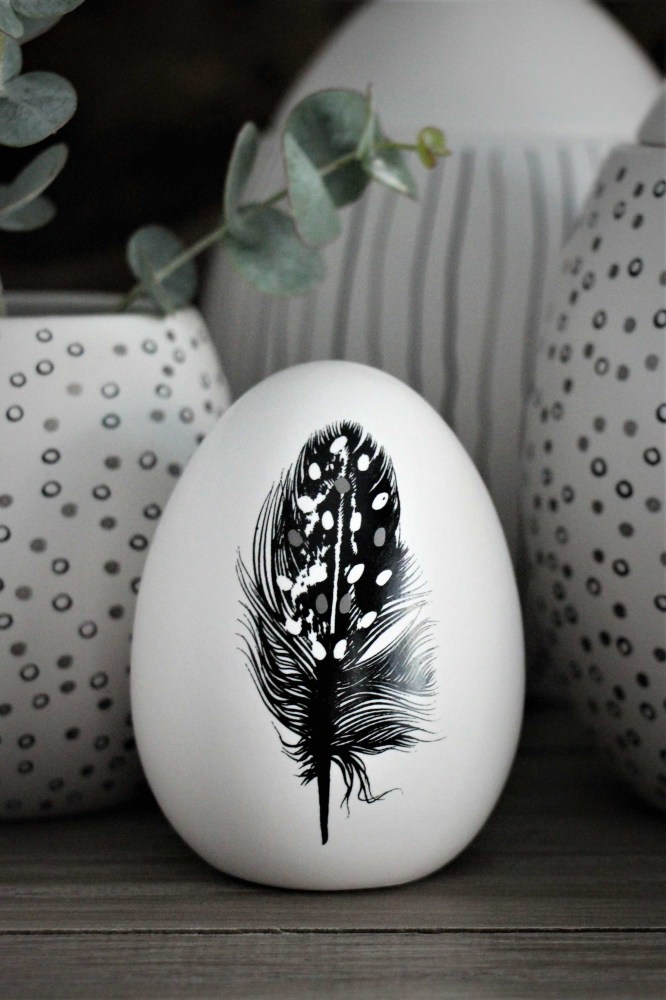 Decor Ägg Feather från Majas lyktor säljs till förmån för Barncancerfonden