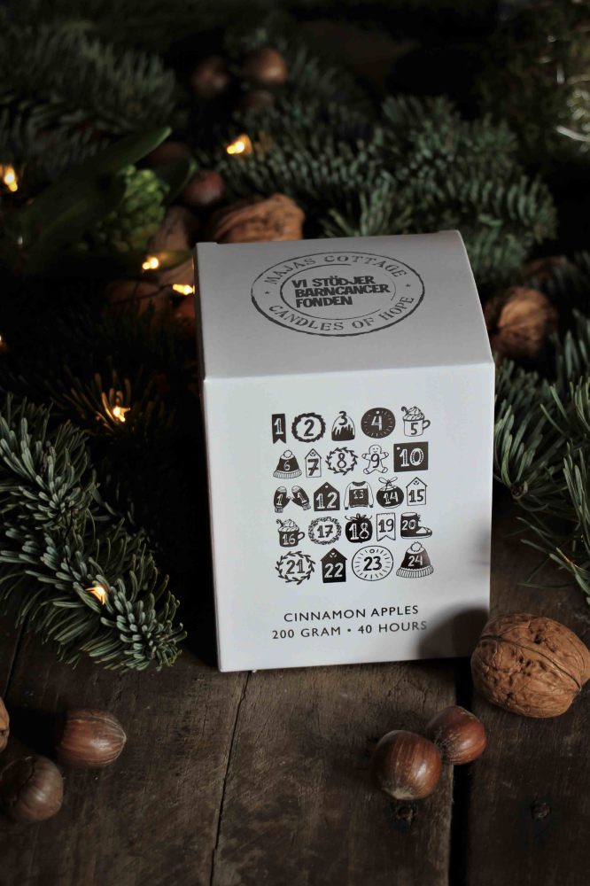 Doftljus Julkalender (Kanel & Äpple) från Majas Lyktor/Barncancerfonden