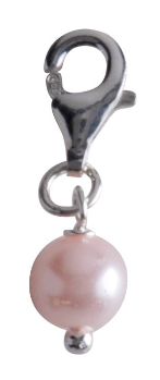 Berlock rosa pärla, äkta silver - Sagosmycken • Pryloteket