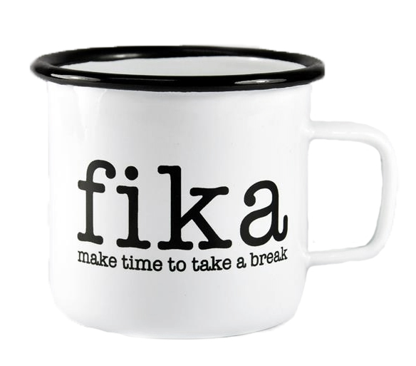 Mugg Fika, emaljmugg