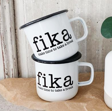 Mugg Fika, emaljmugg